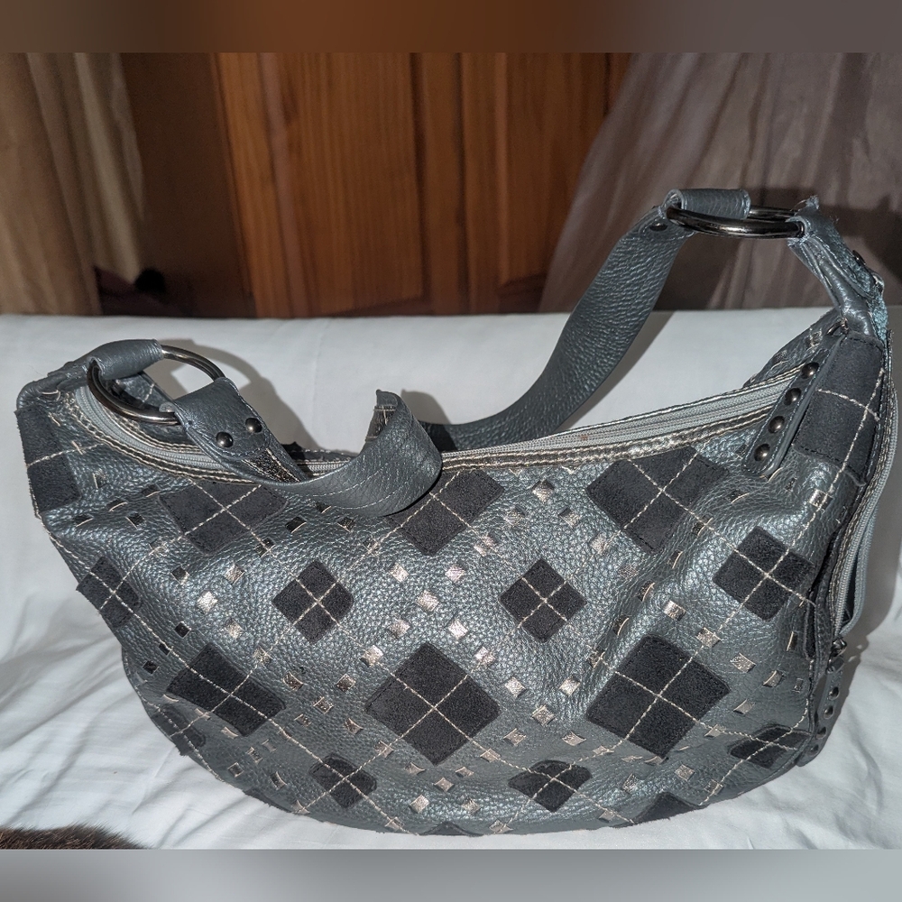 Dan W Vintage Black and Gray Women's Hobo Bag